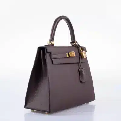 Hermès Kelly 25 Sellier Rouge Epsom Gold Hardware Best Lushentic Bags