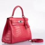 Hermès Kelly 28 Retourne Rose Extreme Matte Alligator Mississippiensis Palladium Hardware Quality Rep