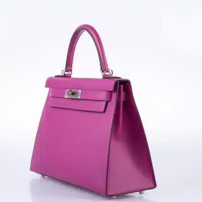 Hermès Kelly 28 Sellier Rose Pourpre Epsom Palladium Hardware luxury bags