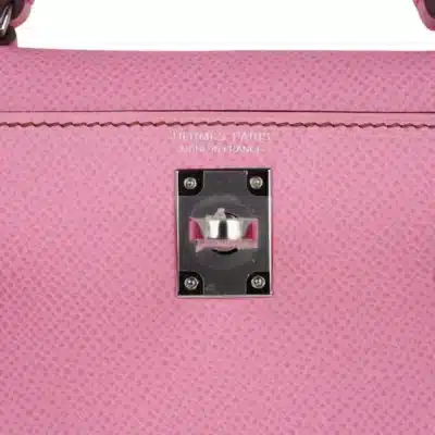 Hermès Limited Edition Mini Kelly 20 II Sellier 5P Bubblegum Pink Epsom Palladium Hardware dupes bag