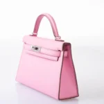 Hermès Limited Edition Mini Kelly 20 II Sellier 5P Bubblegum Pink Epsom Palladium Hardware dupes bag