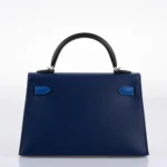 Hermès Limited Edition Mini Kelly 20 Tricolor Bleu Saphir/Bleu France/Black Epsom Palladium Hardware Luxury bag lookalikes