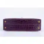 Hermès Mini Kelly 20 Cassis Shiny Alligator Mississippiensis Gold Hardware Lushentic quality