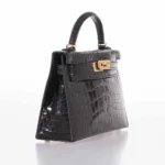 Hermès Mini Kelly 20 II Sellier Black Shiny Alligator Mississippiensis Gold Hardware Lushentic Grade bags