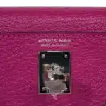 Hermès Mini Kelly 20 II Sellier Rose Pourpre Chevre Palladium Hardware Affordable