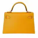 Hermès Mini Kelly 20 Sellier Moutarde Chevre Mysore Gold Hardware Luxury bag