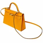 Hermès Mini Kelly 20 Sellier Moutarde Chevre Mysore Gold Hardware Luxury bag