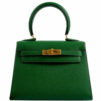 Hermès Mini Kelly 20 Sellier Vert Clair Epsom Gold Hardware Handmade replica bags