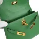 Hermès Mini Kelly 20 Sellier Vert Clair Epsom Gold Hardware Handmade replica bags