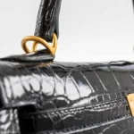 Hermès Rare Collectible 2019 Kelly 25 Sellier Black Shiny Alligator Mississippiensis Brushed Gold Hardware Replica luxury handbag