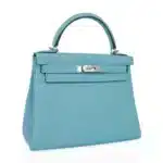 Hermès Rare Collectible Kelly 28 Fresh Atoll Togo Palladium Hardware Luxury replica handbag