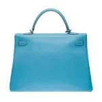 Hermès Limited Edition Candy Edition Kelly 35 Blue Epsom Silver Hardware Quality Rep