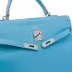 Hermès Limited Edition Candy Edition Kelly 35 Blue Epsom Silver Hardware Quality Rep