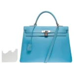 Hermès Limited Edition Candy Edition Kelly 35 Blue Epsom Silver Hardware Quality Rep