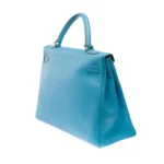 Hermès Limited Edition Candy Edition Kelly 35 Blue Epsom Silver Hardware Quality Rep