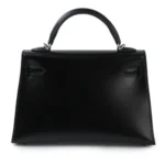 Hermès Mini Kelly II Black Box Calfskin Palladium Hardware luxury bags