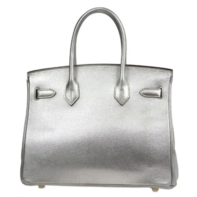 Hermès Limited Edition Birkin 30 Metallic Silver Chevre Palladium Hardware