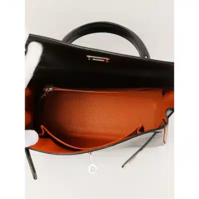 Hermès HSS Kelly 35 Orange/Yellow/Burgundy Togo Brushed Permabrass Hardware Luxury replica handbag