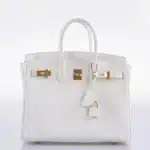 Hermès 2008 Birkin 25 White Epsom Gold Hardware