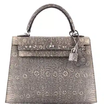 Hermès 2010 Kelly 25 Sellier Ombre Lizard Palladium Hardware dupes bag