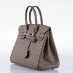 Hermès 2011 Birkin 30 Gris Tourterelle Ostrich Palladium Hardware