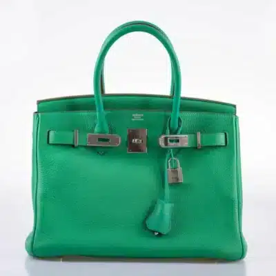 Hermès 2012 Birkin 30 Menthe Clemence front2