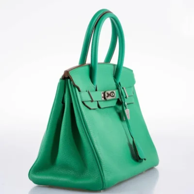 Hermès 2012 Birkin 30 Menthe Clemence Palladium Hardware Lushentic inspired bags