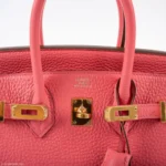 Hermès 2013 Birkin 25 Rose Lipstick Togo Gold Hardware Luxury replica handbags