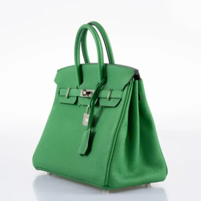 Hermès 2014 Birkin 25 Bambou (Bamboo) Green Togo Palladium Hardware Lushentic replica handbags