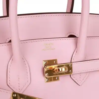 Hermès 2015 Birkin 25 Rose Sakura Swift logo