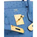 Hermès Rare Collectible 2016 Birkin 30 Mykonos Ostrich Palladium Hardware