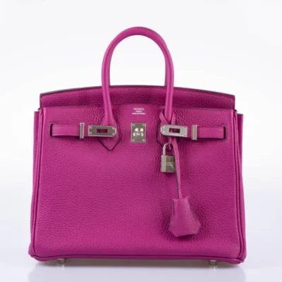 Hermès 2017 Birkin 25 Rose Pourpre Togo Palladium Front2