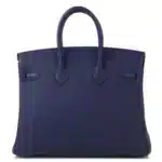 Hermès 2018 Birkin 25 Bleu Encre and Bordeaux Togo Swift Palladium Hardware