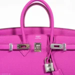 Hermès 2018 Birkin 25 Magnolia Togo Palladium Hardware Handmade replica bags