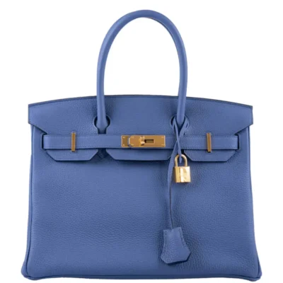 Hermès 2018 Birkin 30 Blue Brighton Clemence Gold Hardware