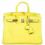 Hermès 2018 Birkin 25 Lime Yellow Matte Alligator Palladium Hardware