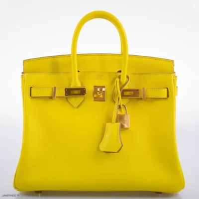 Hermès 2019 Birkin 25 Lime Swift Gold Hardware Lushentic Replica