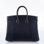 Hermès 2019 Birkin 25 Verso Blue Marine and Rose Scheherazade Matte Alligator Mississippiensis Palladium Hardware