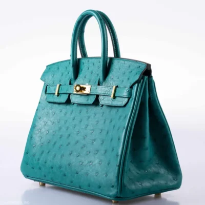 Hermès 2019 Birkin 25 Vert Verone Ostrich Gold Hardware