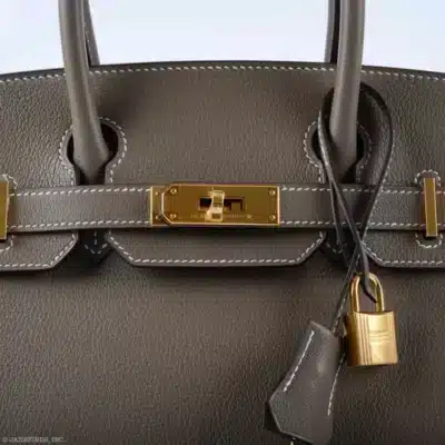 Hermès 2019 Birkin 30 Etoupe Taurillon Novillo Gold Hardware Quality Rep