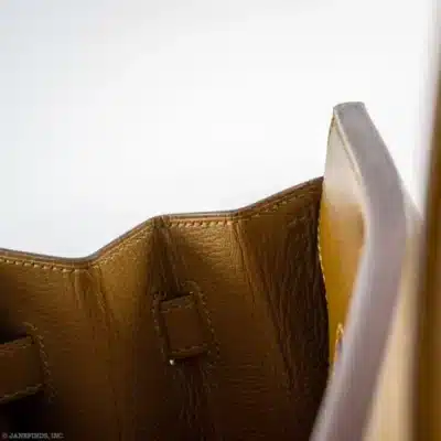 Hermès 2019 Birkin 30 Sellier Bronze Dore Madame Grain Palladium Detail1