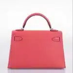 Hermès 2019 Mini Kelly 20 II Sellier Rose Lipstick Chevre Palladium Hardware Quality Replica