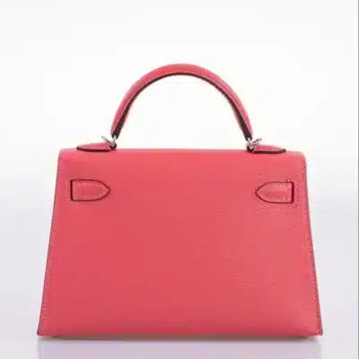 Hermès 2019 Mini Kelly 20 II Sellier Rose Lipstick Chevre Palladium Hardware Quality Replica