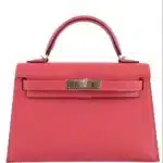 Hermès 2019 Mini Kelly 20 II Sellier Rose Lipstick Chevre Palladium Hardware Quality Replica