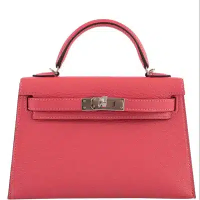 Hermès 2019 Mini Kelly 20 II Sellier Rose Lipstick Chevre Palladium Hardware Quality Replica