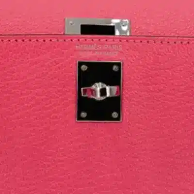 Hermès 2019 Mini Kelly 20 II Sellier Rose Lipstick Chevre logo