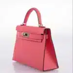 Hermès 2019 Mini Kelly 20 II Sellier Rose Lipstick Chevre Palladium Hardware Quality Replica