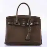 Hermès 2020 Birkin 30 Verso Taupe and Blue Agate Clemence Palladium Hardware Lushentic replica handbags