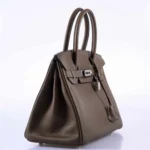 Hermès 2020 Birkin 30 Verso Taupe and Blue Agate Clemence Palladium Hardware Lushentic replica handbags