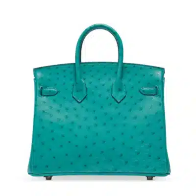 Hermès 2022 Birkin 25 Vert Vérone Ostrich Gold Hardware High-quality Lushentic Grade